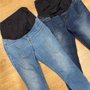 Bundle of two size 6 maternity jeans